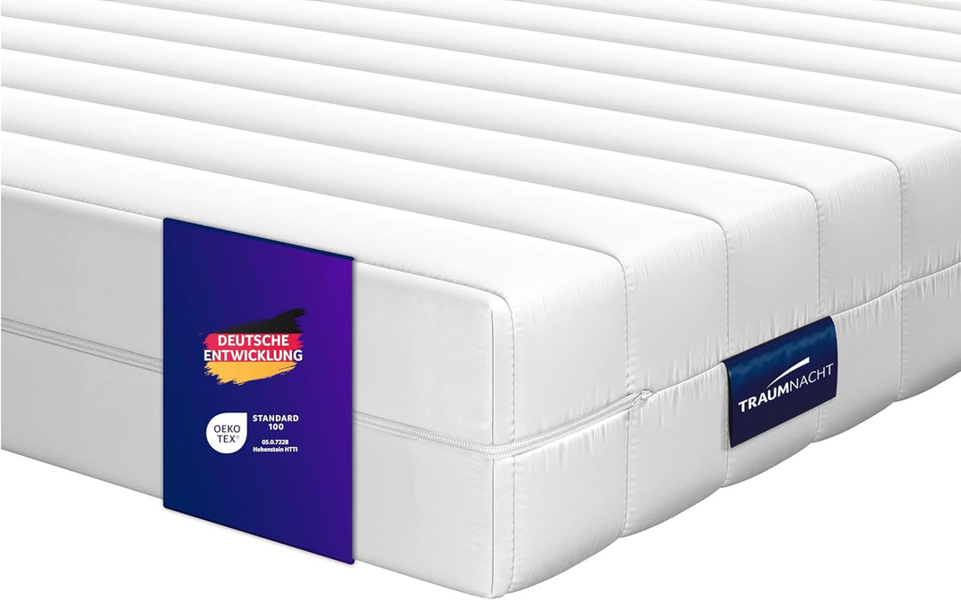 Traumnacht Basic XXL 2 in 1 Duo - orthopädische 7- Zonen Kaltschaummatratze, Härtegrad 2 und 3, Öko-