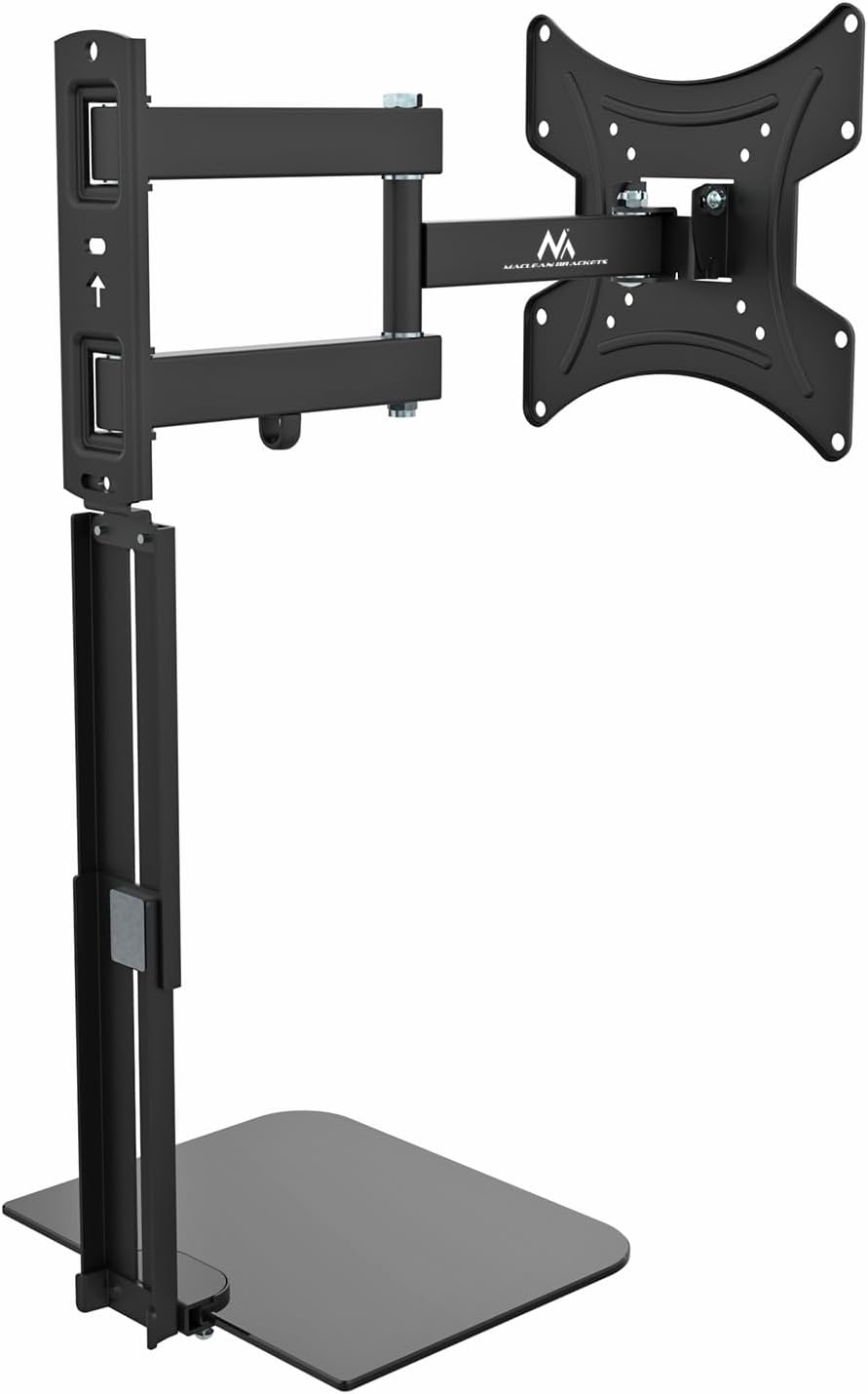 Maclean MC-771A TV Wandhalterung mit Ablage Universal für 23-43" OLED/QLED/LCD/LED/Plasma Fernseher