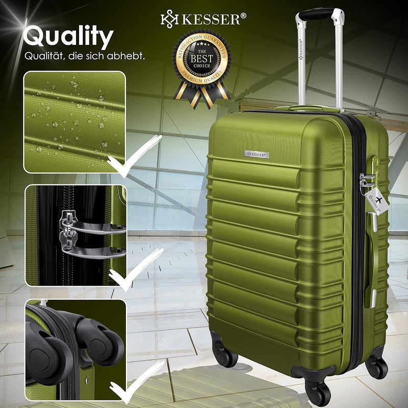 KESSER® 4tlg. Hartschalenkofferset Hard Shell Basic Hartschalenkoffer Trolley Koffer Reisekoffer Rei