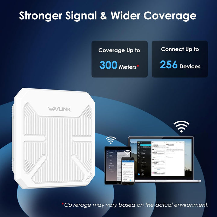 WAVLINK AX3000 Outdoor Point to Point WLAN Bridge PtP Outdoor Wetterfest für PtP und PtMP, unterstüt