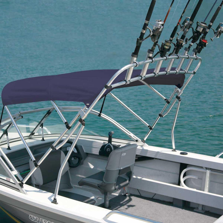 Oceansouth Angelrutenhalter CLAMP-ON Aluminium für Biminis Angelrutenhalter für Sonnenverdeck, Angel