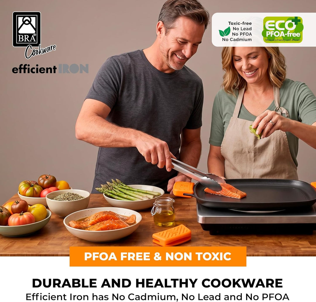 BRA Efficient Iron - Grillpfanne Grill rechteckig 35 cm Grill rechteckig Lisa, Grill rechteckig Lisa