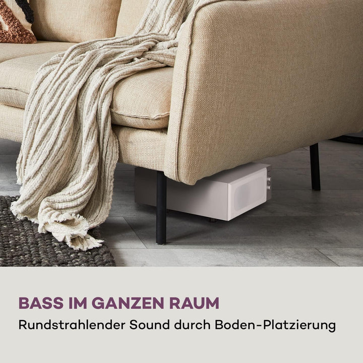 auna Two Hi-Fi Subwoofer mit Auto-Off, 80W RMS Subwoofer Passiv, HiFi-Lautsprecher Boxen für Heimkin