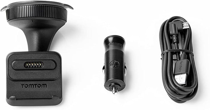 TomTom Click-und-Drive Halterung für die Windschutzscheibe inklusive USB-Autoladegerät und Kabel & K