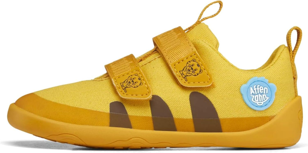 Affenzahn Barfussschuh Baumwolle Lucky Klettverschluss Vegan rutschfest Flexibel Reflektierend für