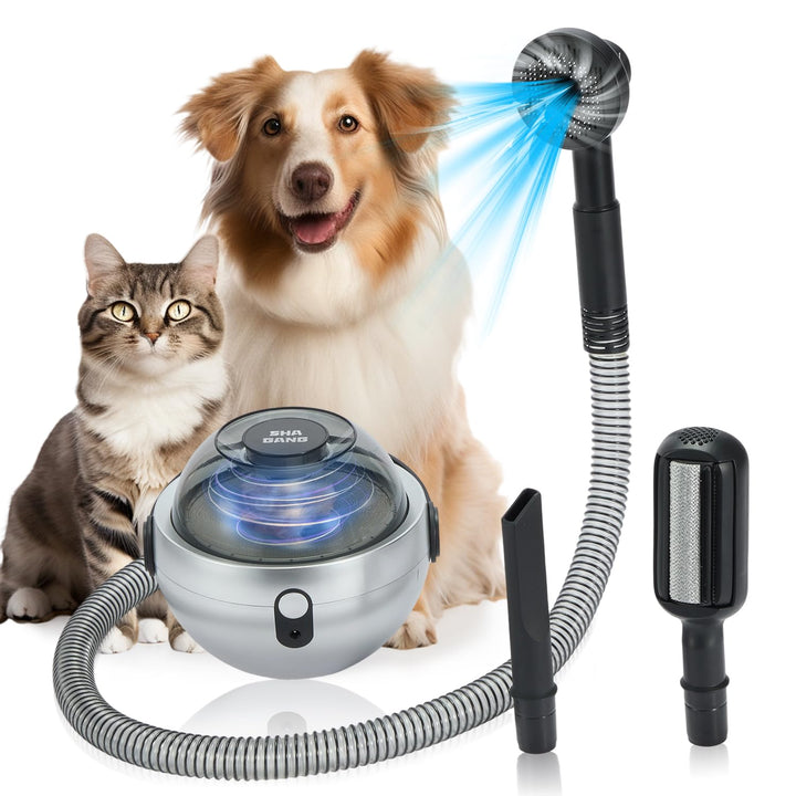 Hundeschermaschine Schnurlose Pflege Kit mit Staubsauger,10000Pa leistungsstarke Saug Haustier Haar,