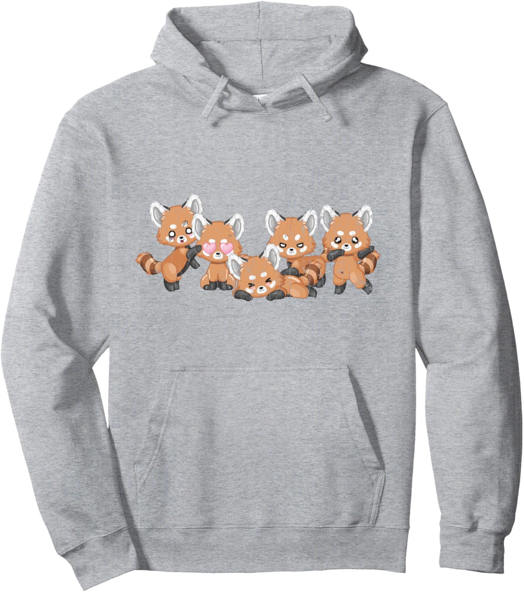 Niedliche rote Pandas mit lustigem Panda-Motiv Pullover Hoodie