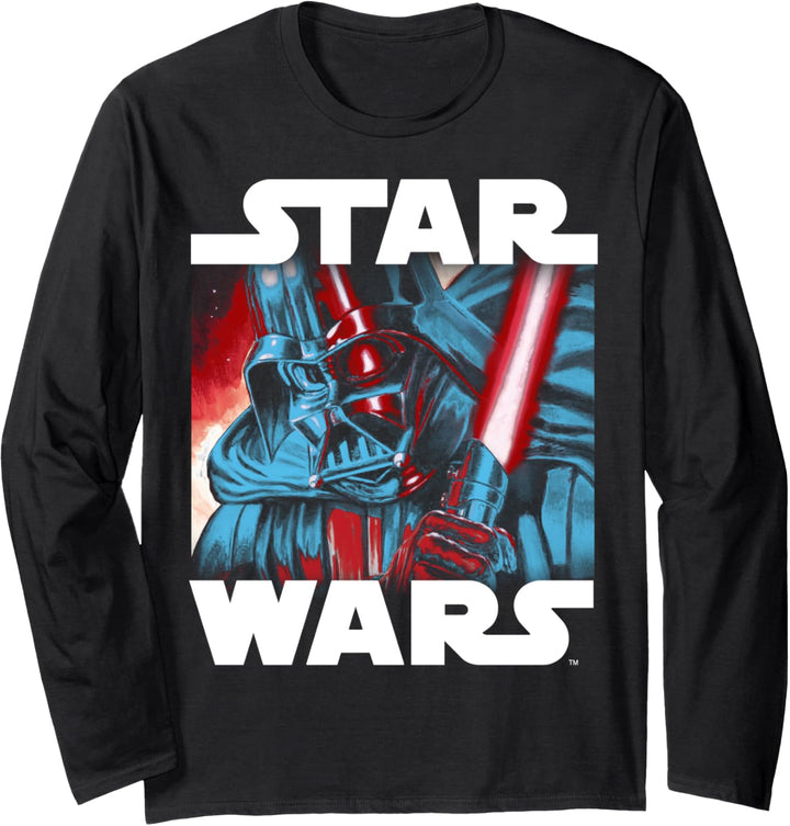 Star Wars Darth Vader Lightsaber Reflection Poster Langarmshirt