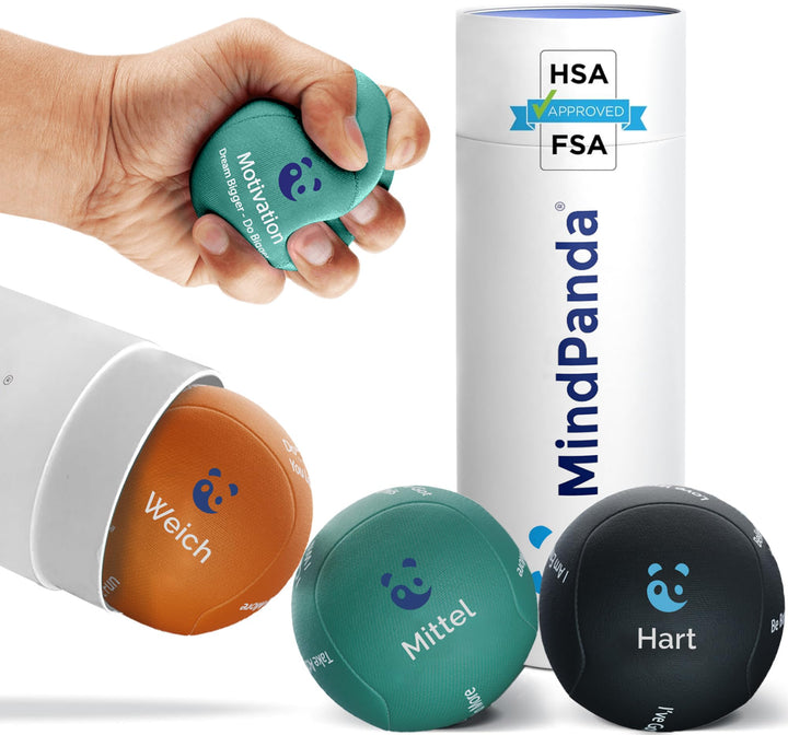 MindPanda Geist & Körper Gel-Stressball für Erwachsene – Handtherapie Anti Stress Bälle Quetschbälle