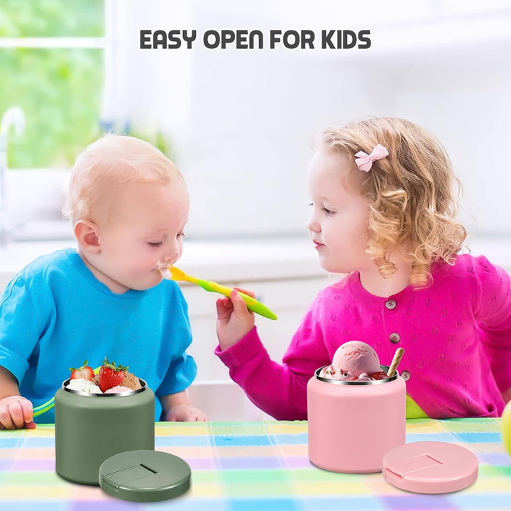 Itslife Thermobehälter für Essen 760ml, Thermo Lunchbox Kinder mit Schnallendeckel und Löffel, Warmh