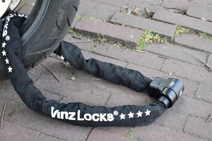 VINZ Janga ART 4 Kettenschloss | Motorradschloss Rollerschloss | Panzerschloss 120-200 cm (200 cm),