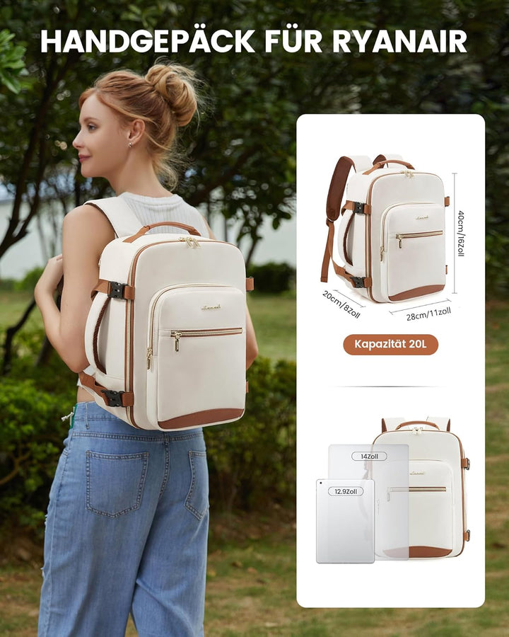 LOVEVOOK Handgepäck Rucksack 40x30x20 Ryanair, Klein Handgepäck Tasche Reiserucksack Flugzeug, Carry