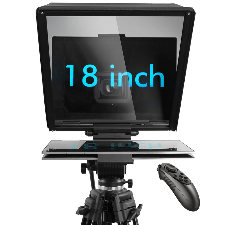 18 Zoll Drehbar Teleprompter mit Bluetooth-Fernbedienung und Beschriftungssoftware, Videoaufzeichnun