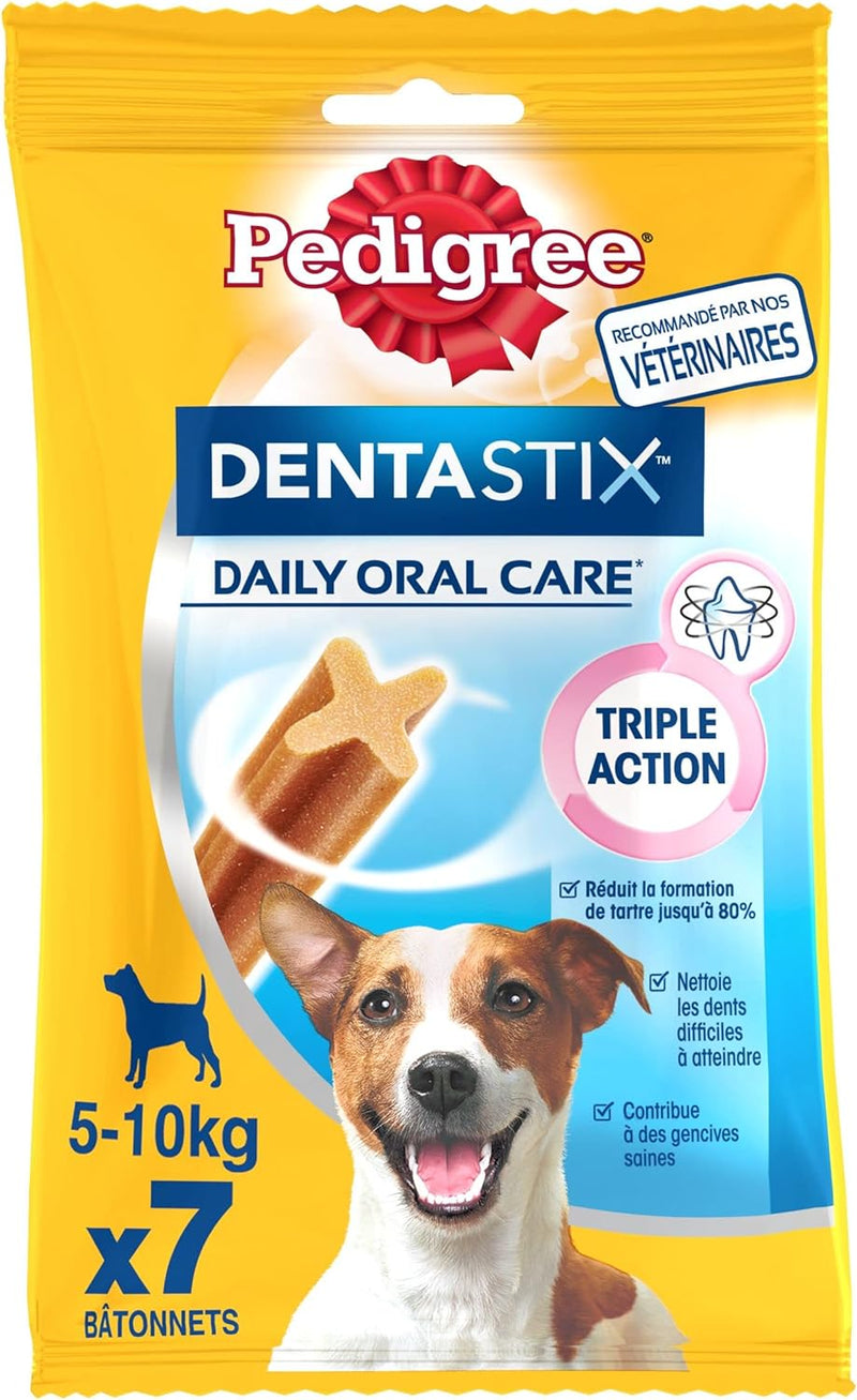 Pedigree Dentastix Daily Oral Care Kaustäbchen für kleine Hunde, für eine gute Mundhygiene, 10 Packu