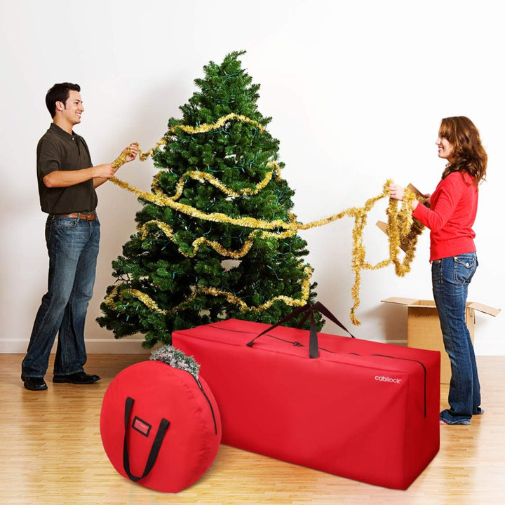 Cabilock Weihnachtsbaum Tasche Weihnachtliche Kränze Girlanden Aufbewahrungstasche für Weihnachten s