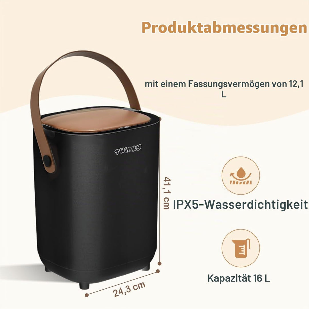Twinky Windeleimer für Babys – Windeleimer ohne Kassette – Platzsparender Windelbehälter mit Deckel
