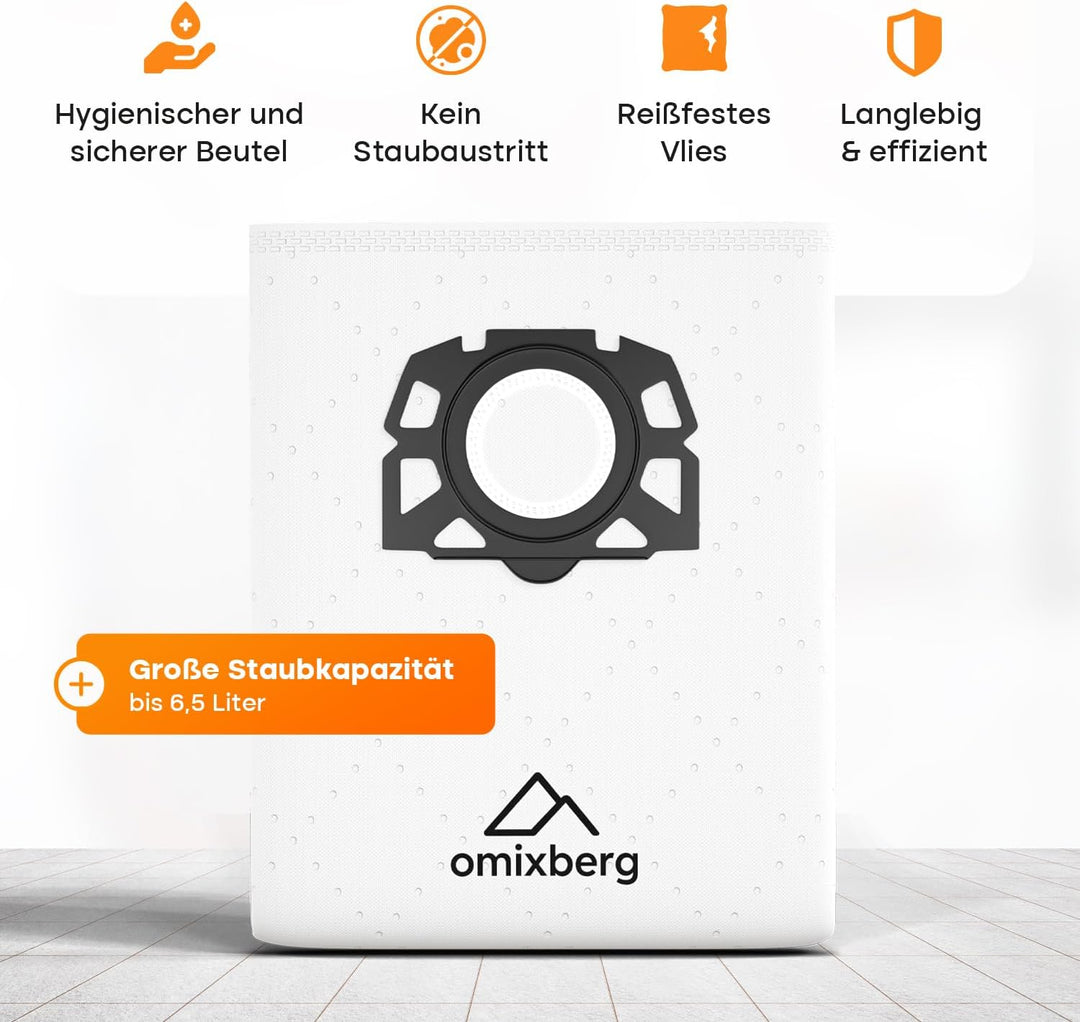 10 Vlies-Staubsaugerbeutel – Passend für Kärcher MV4, MV5, MV6, WD6 und WD6 Premium – Passend für Kä