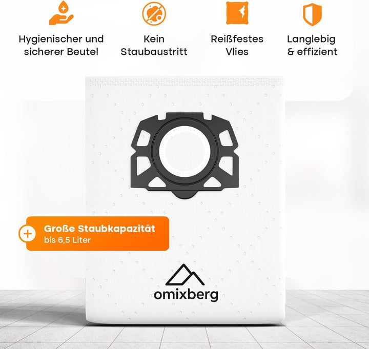 10 Vlies-Staubsaugerbeutel – Passend für Kärcher MV4, MV5, MV6, WD6 und WD6 Premium – Passend für Kä