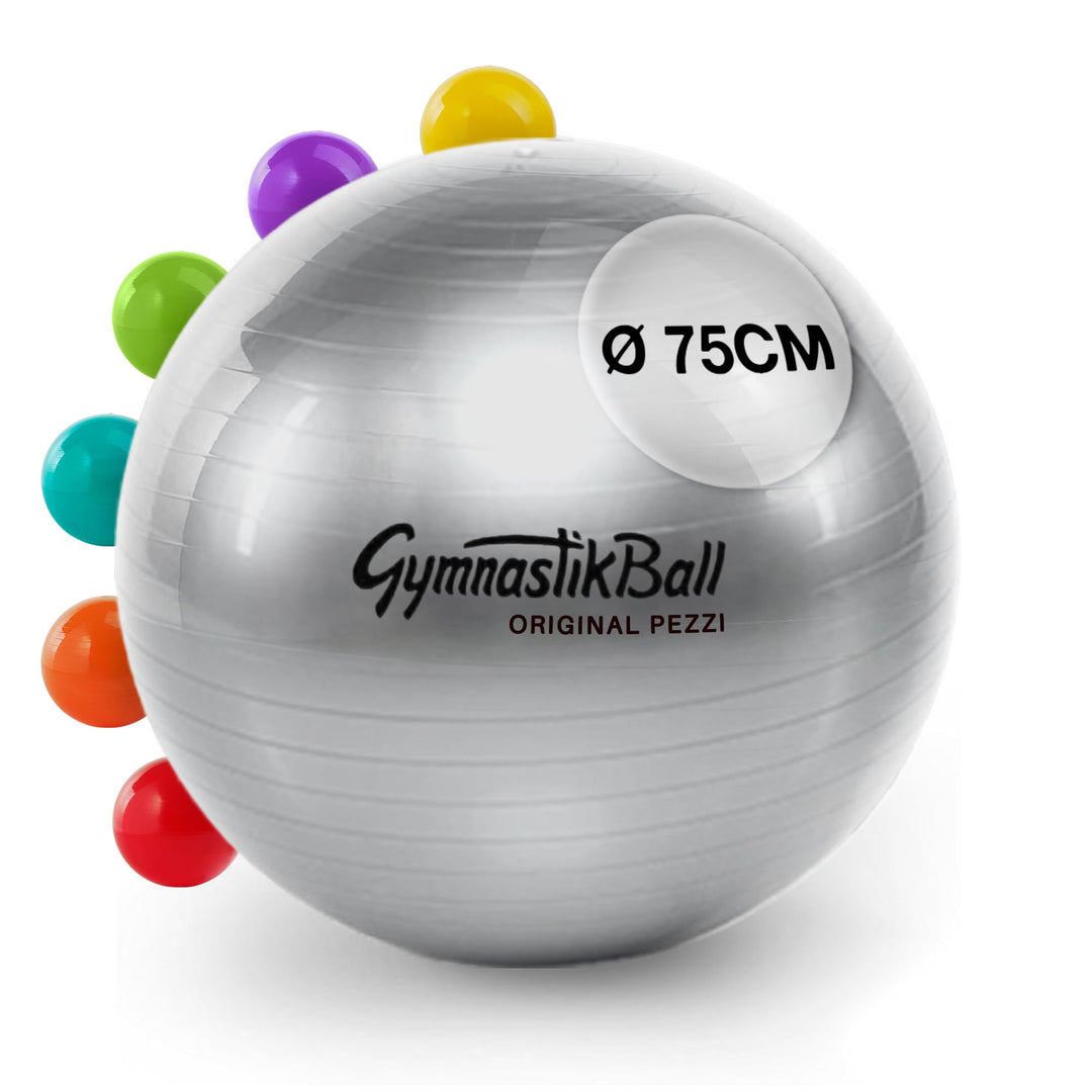PEZZI - Gymnastikball Original Pezziball Standard 42-75cm Ø – Sitzball für Therapie, Sport & Büro -
