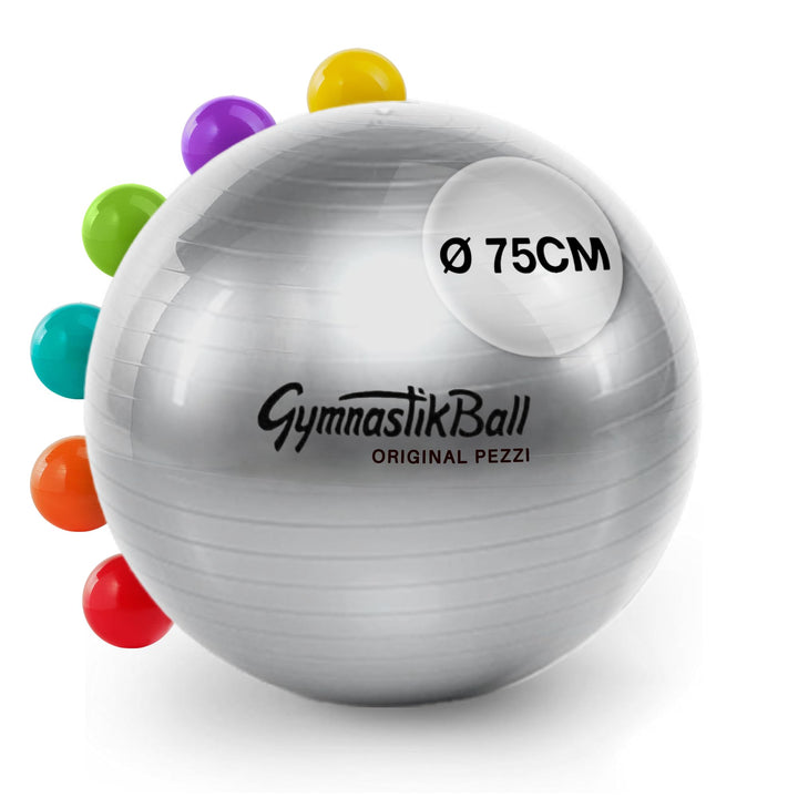 PEZZI - Gymnastikball Original Pezziball Standard 42-75cm Ø – Sitzball für Therapie, Sport & Büro -
