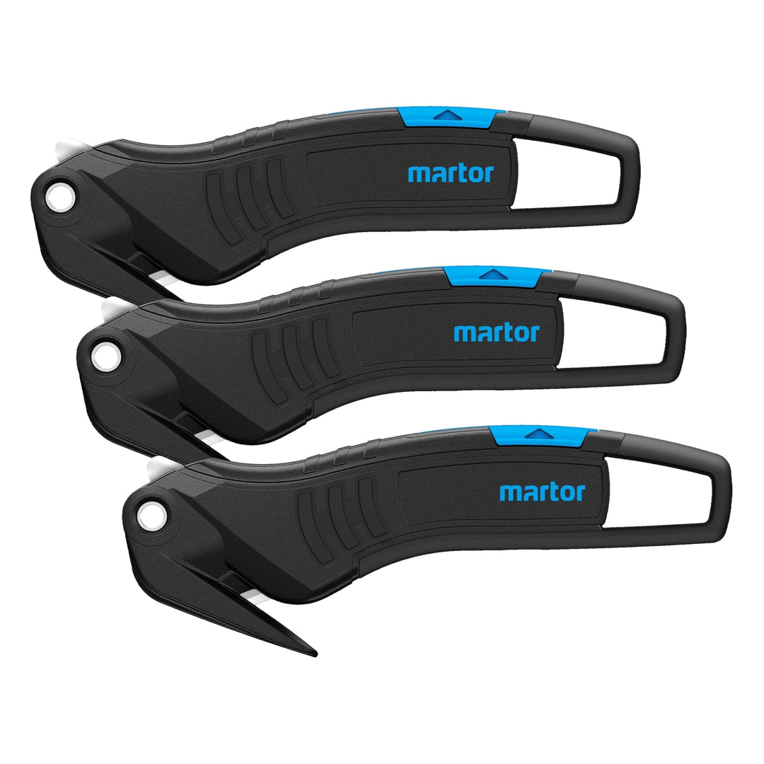 MARTOR Sicherheitsmesser, Verdeckte Klinge, SECUMAX 320, Profi Folienschneider Leicht, Kunststoff, R