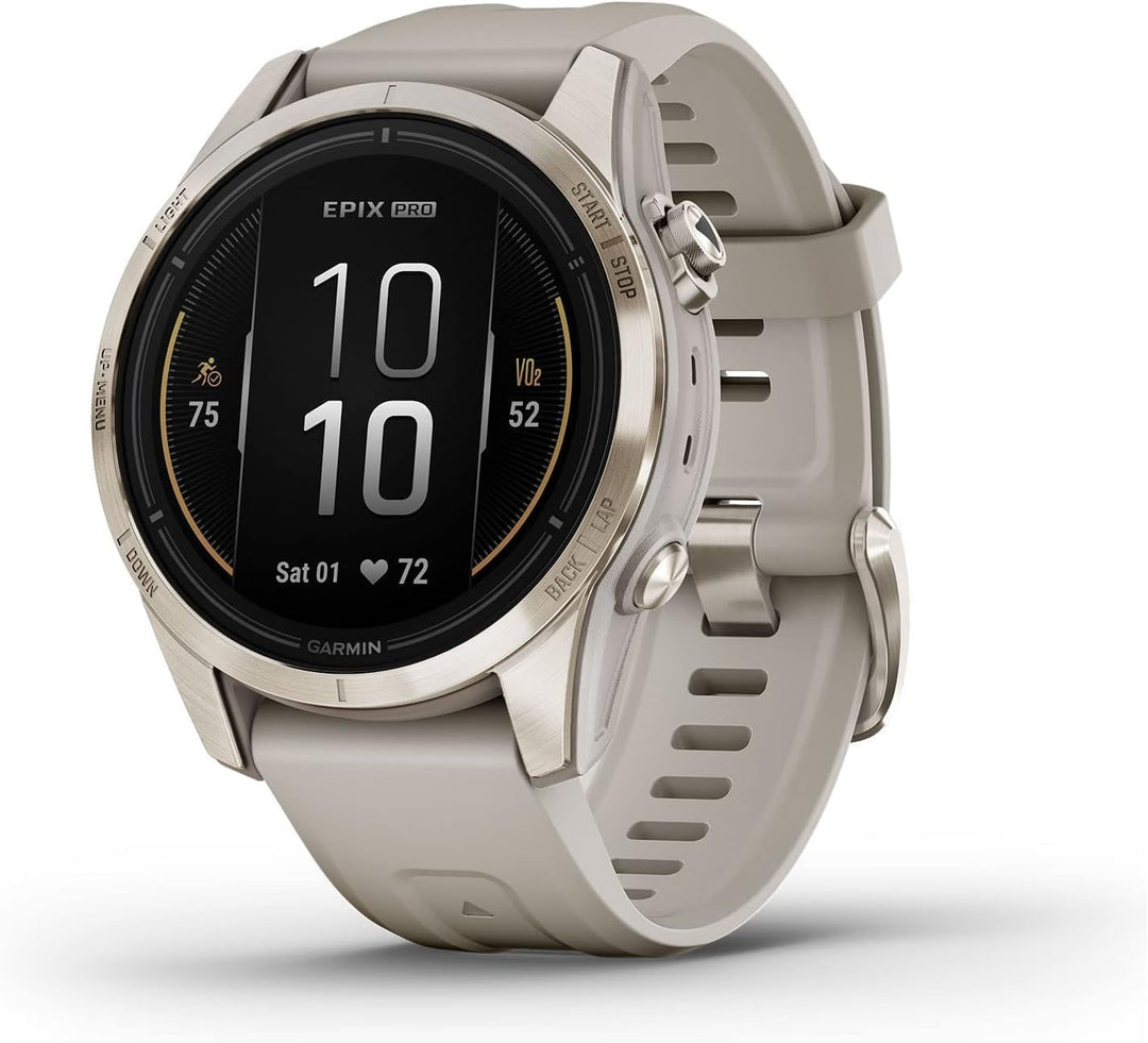 Garmin epix Pro (Gen 2) Sapphire Edition, 42 mm, Hochleistungs-Smartwatch, fortschrittliche Training
