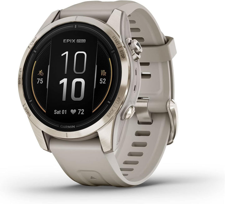 Garmin epix Pro (Gen 2) Sapphire Edition, 42 mm, Hochleistungs-Smartwatch, fortschrittliche Training