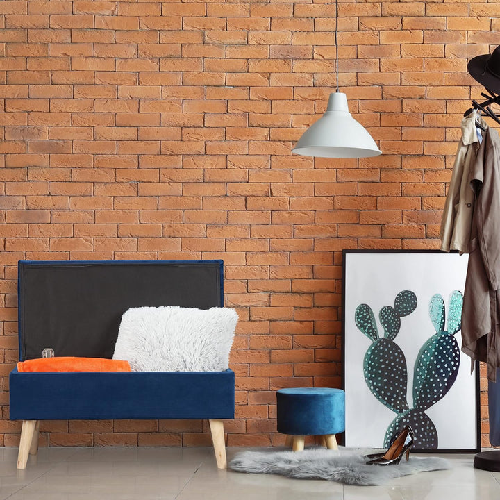 Relaxdays Sitzbank mit Stauraum, Samtbezug, 40 L, gepolstert, Holzbeine, Flur, 2er Truhenbank, 41 x