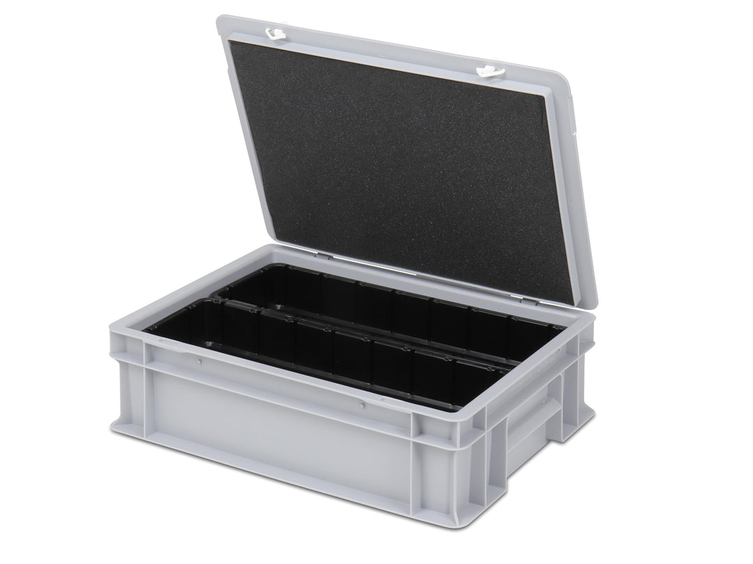 Einsatzkasten Einteilungs-Set für Eurobehälter, Schubladen mit Innenmass 362x262 mm (LxB), 102 mm ho