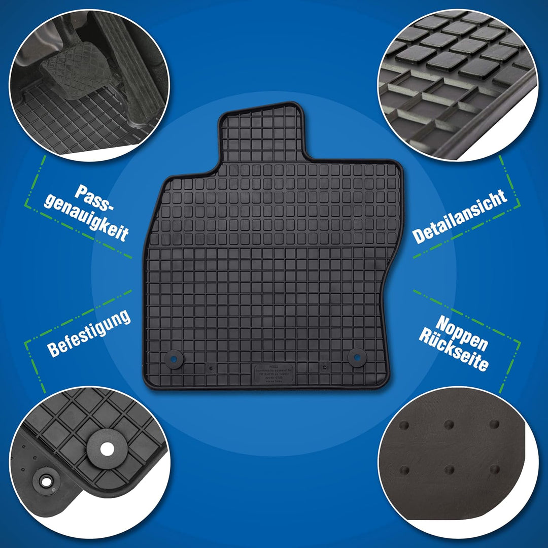 PETEX Gummimatten passend für A6 ab 04/2011-06/2018 / A6 Avant ab 09/2011 / A6 Allroad ab 04/2012 /