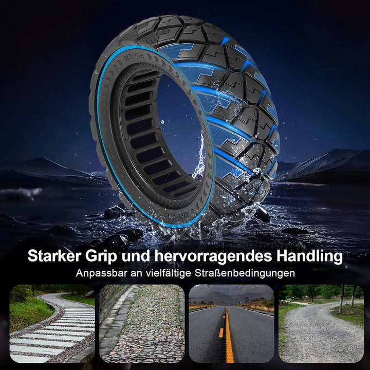 9x3,0-5,5 Vollreifen für Kukirin G2 pro, Zero 10X, Dualtron Eagle Pro Elektroroller Ersatzreifen Vol
