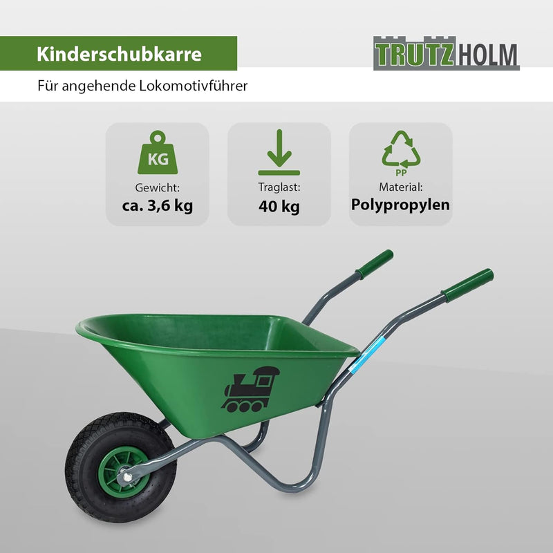 Kinderschubkarre Schiebkarre Metallschubkarre Gartenkarre Diverse Motive Lokomotive Feuerwehr Prinze