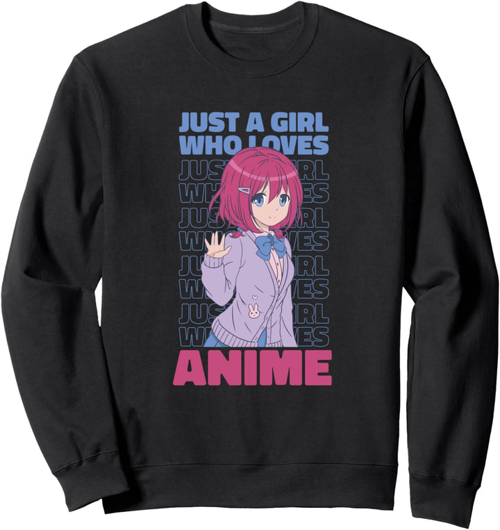Just a Girl Who Loves Anime Japanisches Mädchen Kawaii Sweatshirt