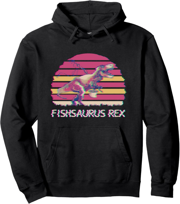 Angeln T-Rex Fishsaurus Rex Dinosaurier Fischer Dino Pullover Hoodie