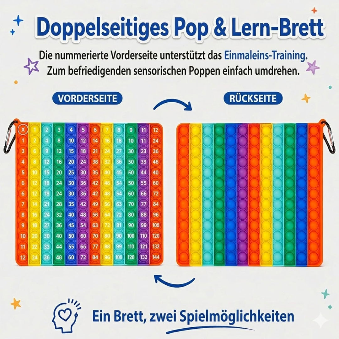 pop it Spielzeug 1x1 Lernen einmaleins Spiel multiplikationsbrett Mathe Spielzeug Kinder (sensorisch