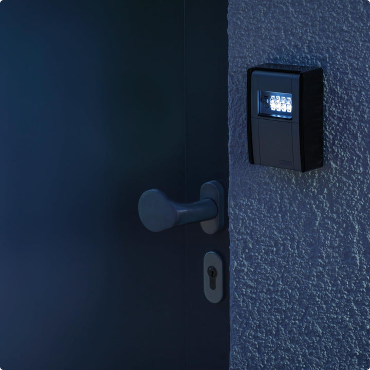 ABUS KeyGarage 787 LED - Schlüsselbox zur Wandmontage - mit beleuchteten Zahlenwalzen - für Schlüsse