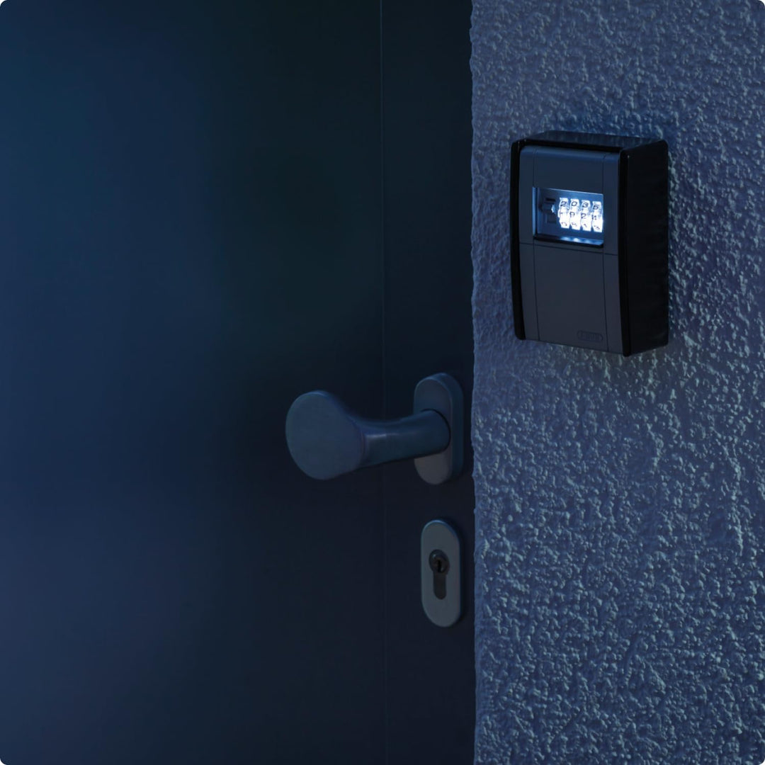 ABUS KeyGarage 787 BIG LED - Schlüsselbox zur Wandmontage - mit beleuchteten Zahlenwalzen - für bis