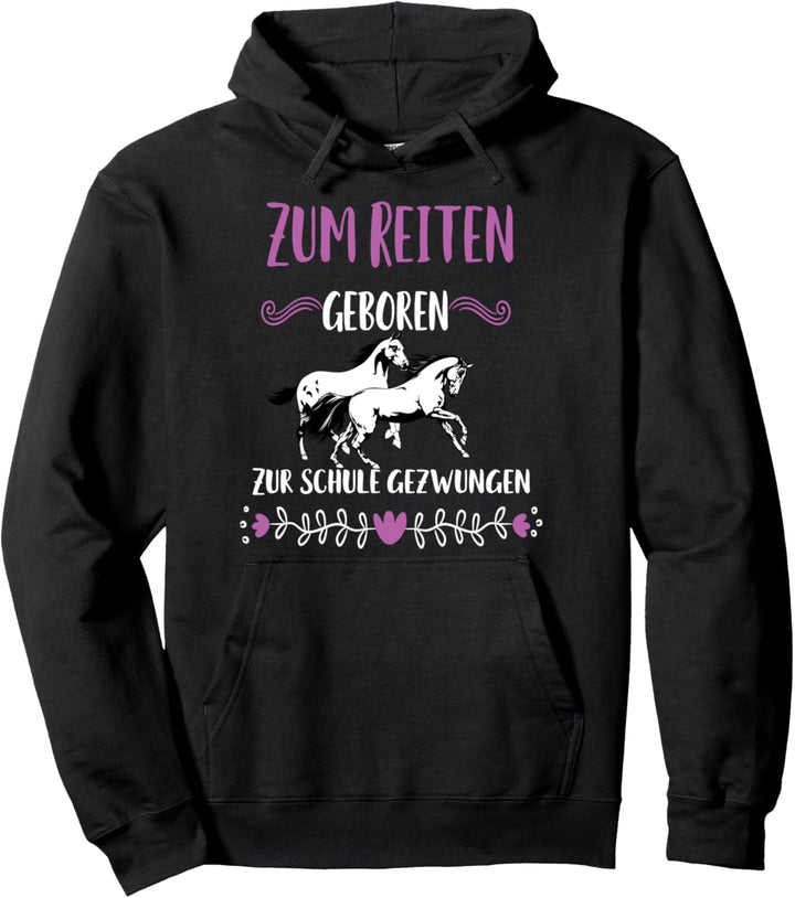 zum reiten geboren zur Schule gezwungen Jungs Geschenk Pullover Hoodie