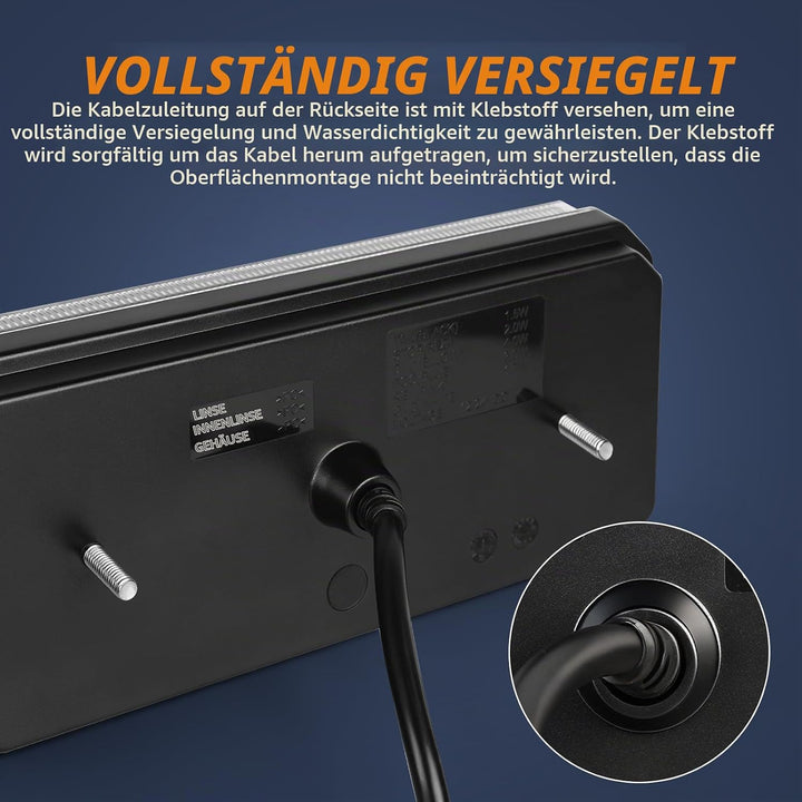 2 Stück LED Anhänger Rücklicht, 12V 24V Rückleuchten, IP67 Wasserdicht mit Fahr, Brems, Lenk, Rückfa