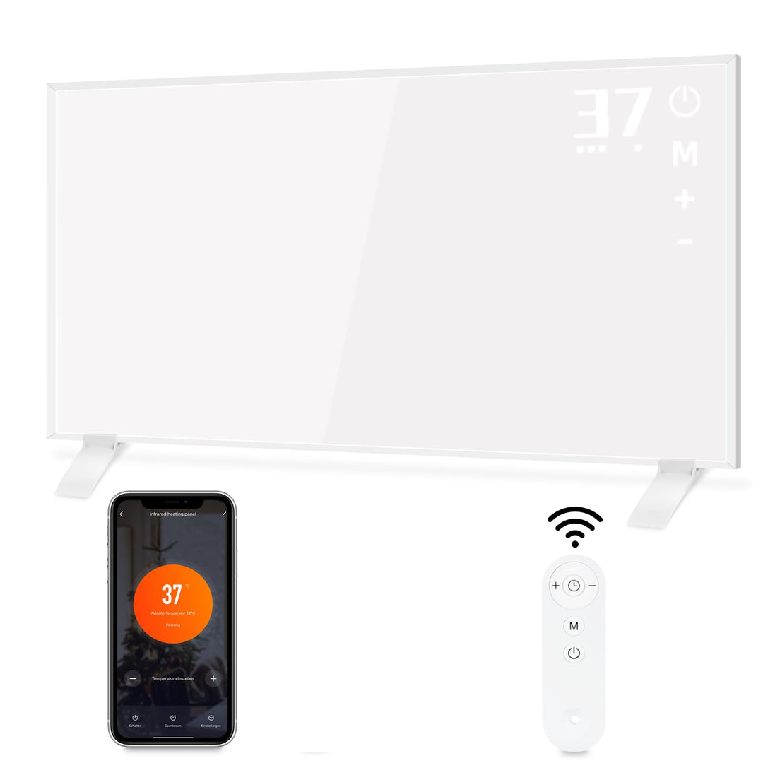 Infrarot Wandheizung Infrarotheizung Thermostat - Standgerät Heizung Wandmontage 450W Fernbedienung