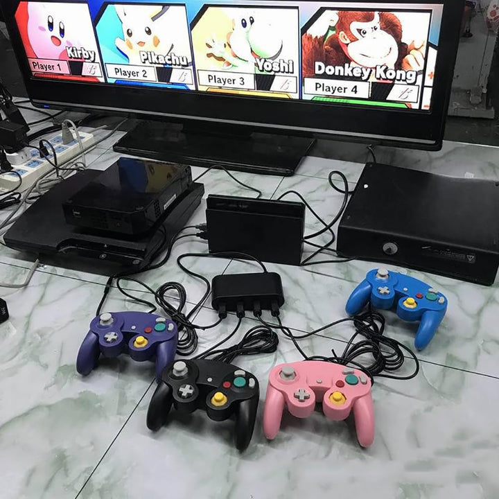 Jerilla NGC-Controller-Adapter für GameCube Controller, Konverter Unterstützt 4 GC Controller Gamepa