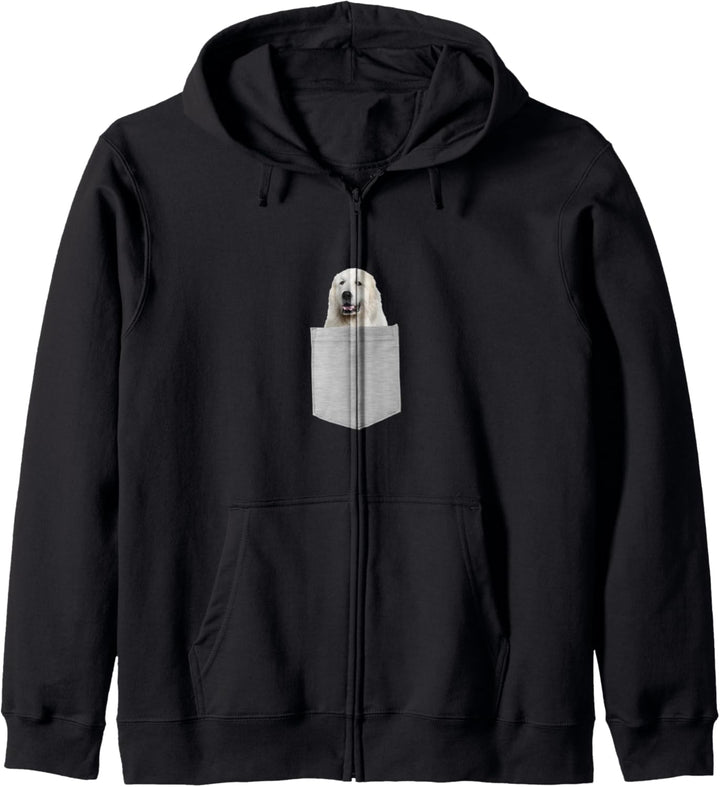 Great Pyrenees Dog In Your Pocket Kapuzenjacke