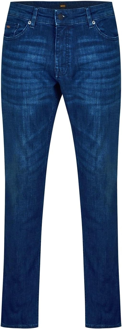 BOSS Herren Delaware BC-L-P Blaue Slim-Fit Jeans aus Super-Stretch-Denim 30W / 34L Blau, 30W / 34L B