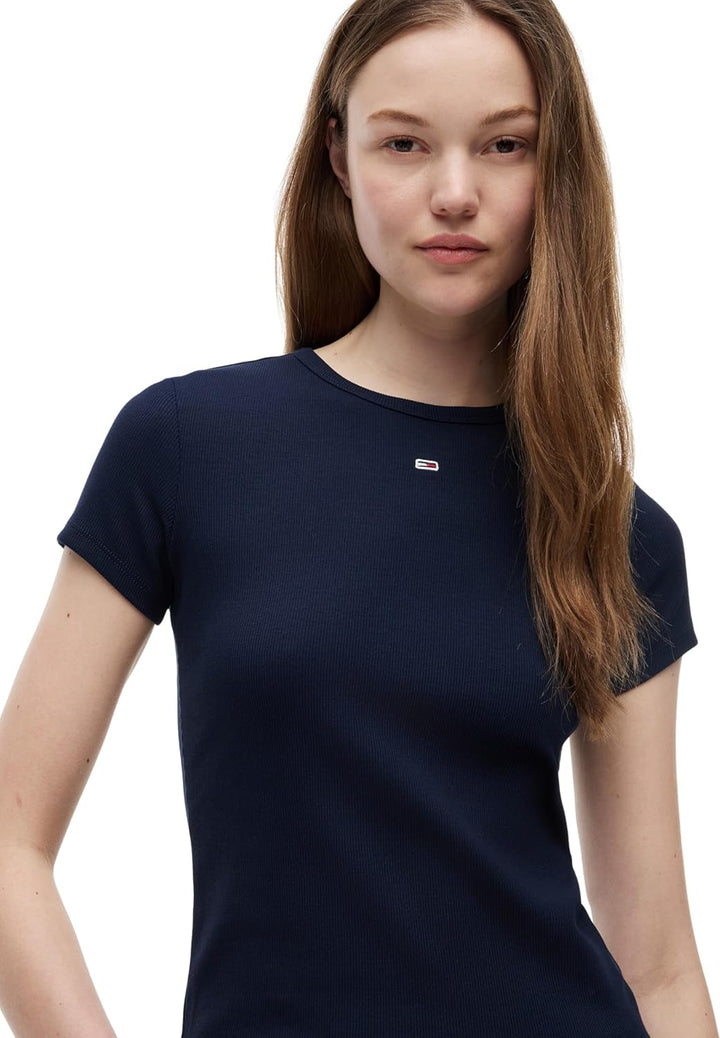 Tommy Jeans Damen Langarmhemd XXS Blau, XXS Blau