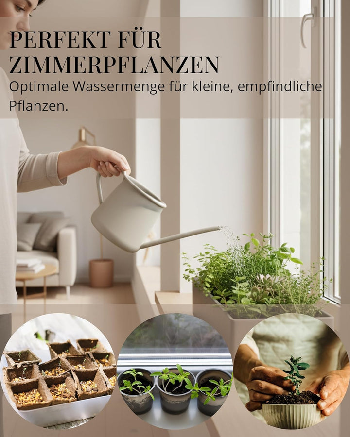 Livlig53 Giesskanne 1L, Giesskanne Zimmerpflanzen, Blumengiesskanne mit extra langem Ausguss, Giessk