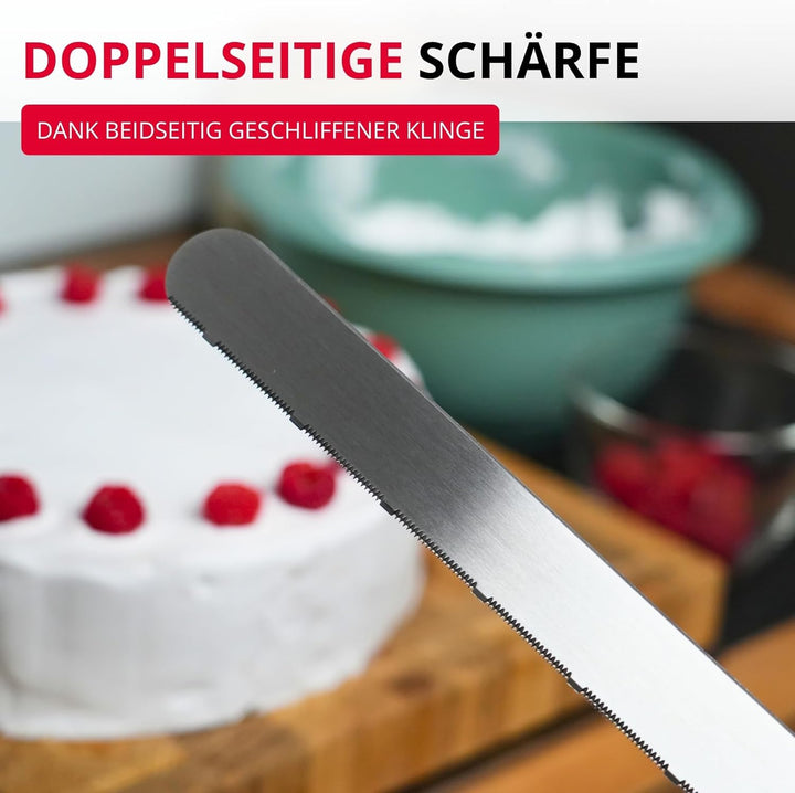 Westmark Konditormesser – Beidseitig schneidendes Tortenmesser zum Schneiden von Torten undKuchenböd
