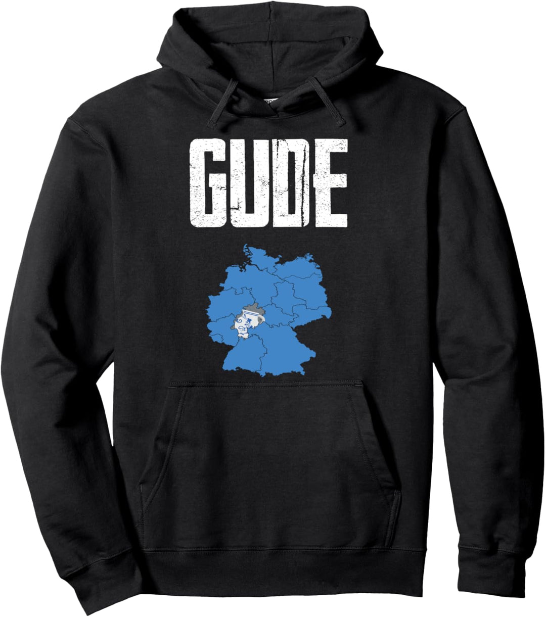 Gude Hessen Apfelwein Bembel Landkarte Äppelwoi Dialekt Pullover Hoodie