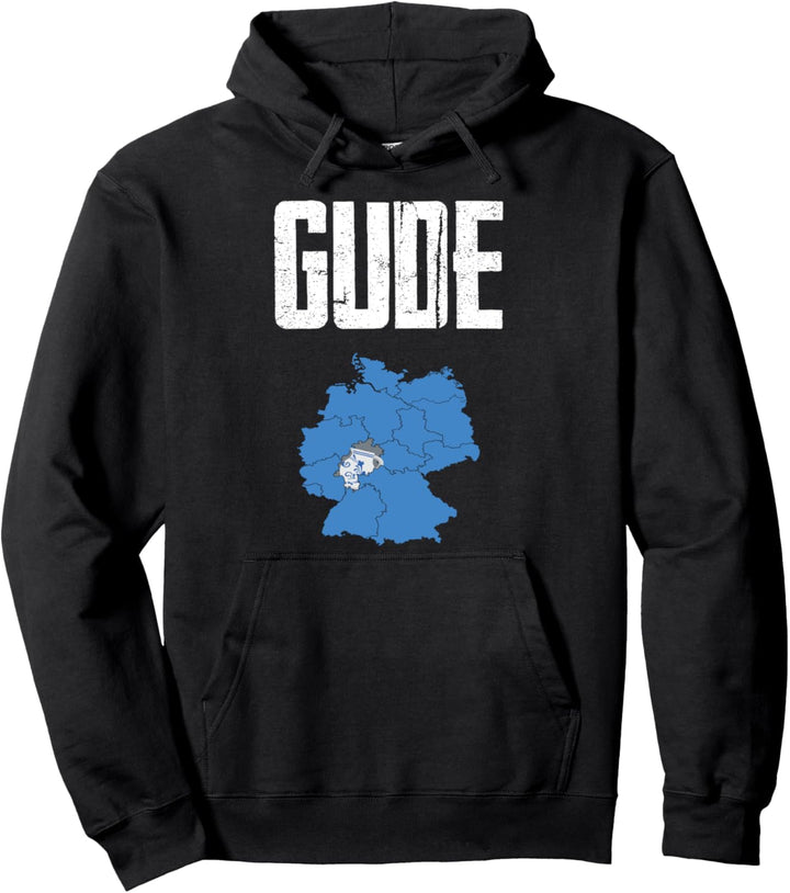 Gude Hessen Apfelwein Bembel Landkarte Äppelwoi Dialekt Pullover Hoodie