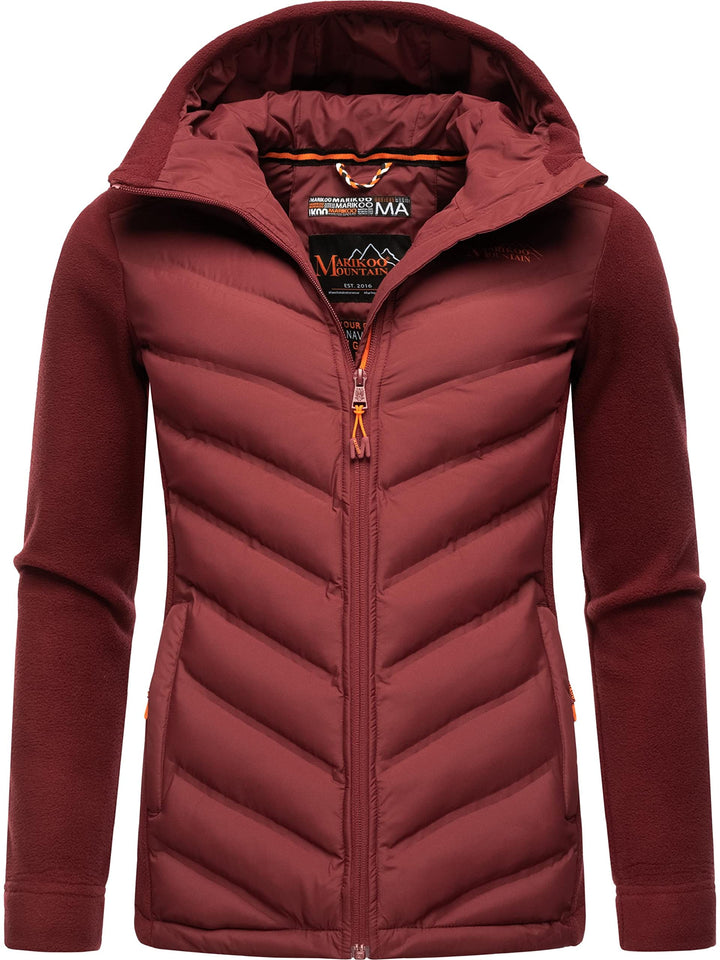 MARIKOO Damen leichte Übergangsjacke Steppjacke Mount Haruna, XS Bordeaux
