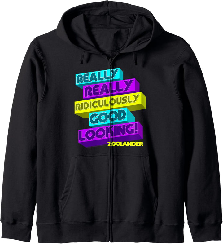 Zoolander Really Really Ridiculously Good Looking Neon Text Kapuzenjacke